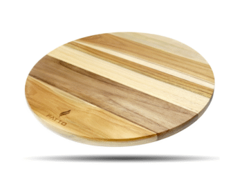 Tábua Redonda Teca 35cm  Pizza Petisco Queijo Carne - Fatto