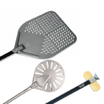 Kit Pizza Profissional 35cm Alumínio Anodizado Perfurada e Escova Fatto