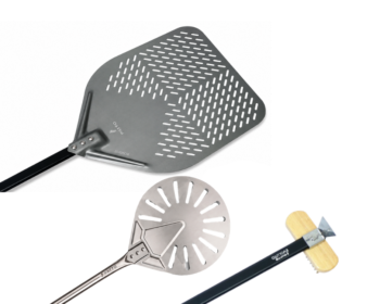 Kit Pizza Profissional 35cm Alumínio Anodizado Perfurada e Escova Fatto
