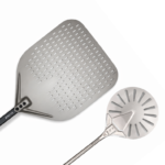 Kit Pá De Pizza Profissional 40cm Alumínio Anodizado Perfurada Fatto